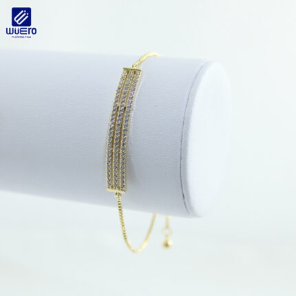 Pulso Ajustable con Placa de Zirconias Blancas