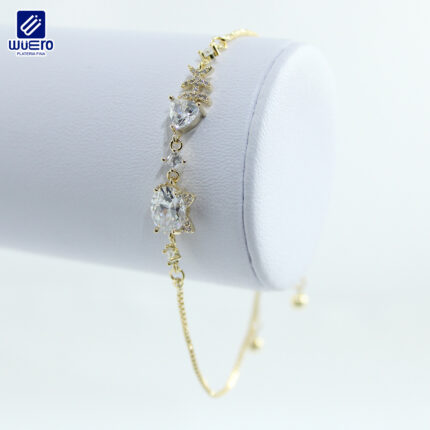 Pulso Ajustable Gatito y Pez con Zirconias