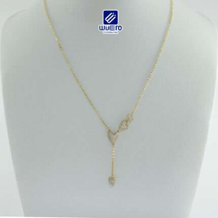 Cadena con Dije de Cuatro Corazones