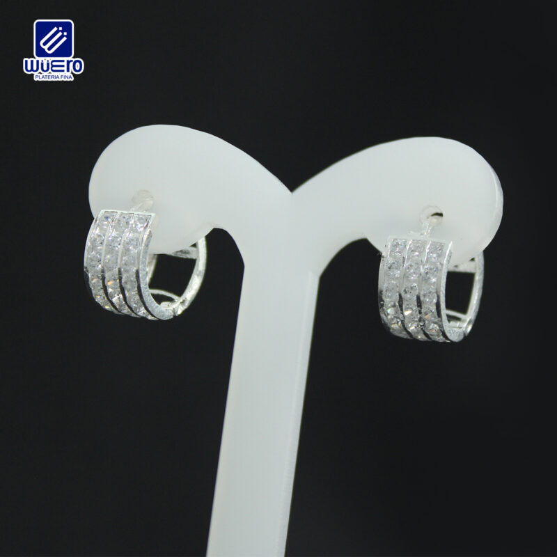 Coqueta de Plata con Multizirconias Blancas